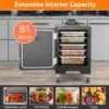 2pcs End-Loading Insulated Food Pan Carrier w/Wheels, for 5 Full-Size Pan, 81 Quart Capacity, Food-Grade LLDPE Material, Stackab 4
