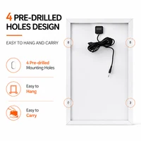 Panneau solaire rigide en verre 80W avec câble CC de 5M et câble adaptateur 5-en-1, module photovoltaïque portable pour montage sur balcon, station d'énergie, camping-car, camping, usage domestique et recharge d'énergie en extérieur 4