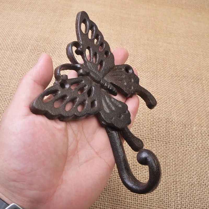 Cast Iron Crafts Iron Art Animal Cat Dog Octopus Hooks Bar Garden Personality Wall Hanging Wall Decoration 4