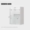 Tub Shower Door, 56-60 in. Wide, Frameless Sliding, with Handle and Watertight Seal, Tempered Glass, Multi-Size Shower Door 6