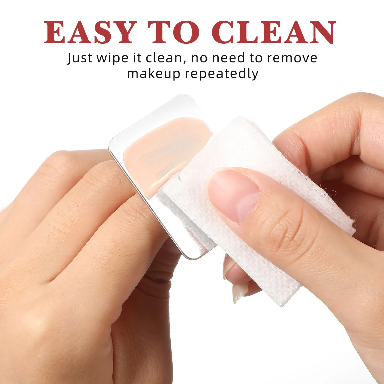 2Pcs 스테인레스 스틸 네일 아트 팔레트 링 네일 아트 디자인을위한 전문 컬러 믹싱 도구 매니큐어 DIY 살롱 학교 사용