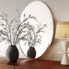 Frameless Oval Wall Mirror High Definition Elliptical Vanity Mirror with Beveled Silver Edge for Bathroom Bedroom Livingroom 2