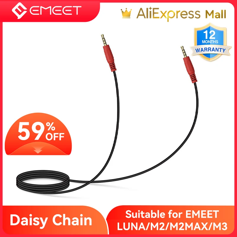 EMEETDaisyChainCable35mmMaletoMaleStereoAudioAuxCableuse