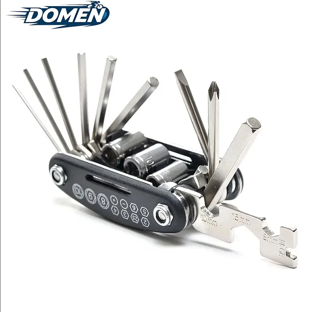 Bicycle 16 in 1 repair tool Portable Folding Multipurpose Wrench Bike Tire Repair Tool Repair Tools