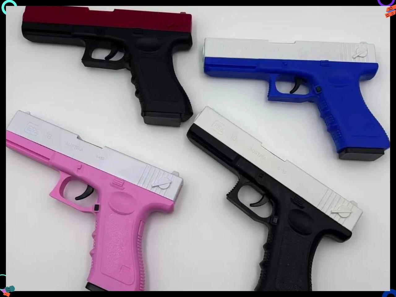 4style Hochwertige Softair-Pistole mit manuellem Verschluss, Laser und niedrigem Magazin für Outdoor-Sport und CS-Spiele – Kindergeschenk