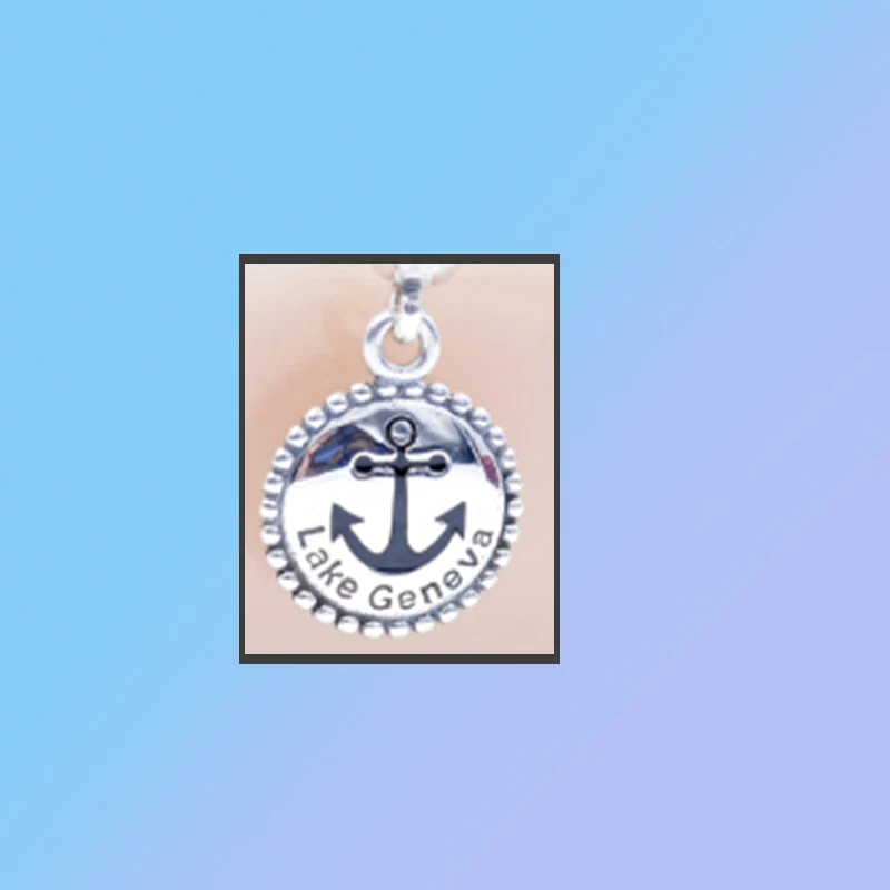 

Красивое озеро Женева 925 Серебряный кулон Pier лодка крючок узор изысканные модные ювелирные изделия универсальное Diy праздничный подарок