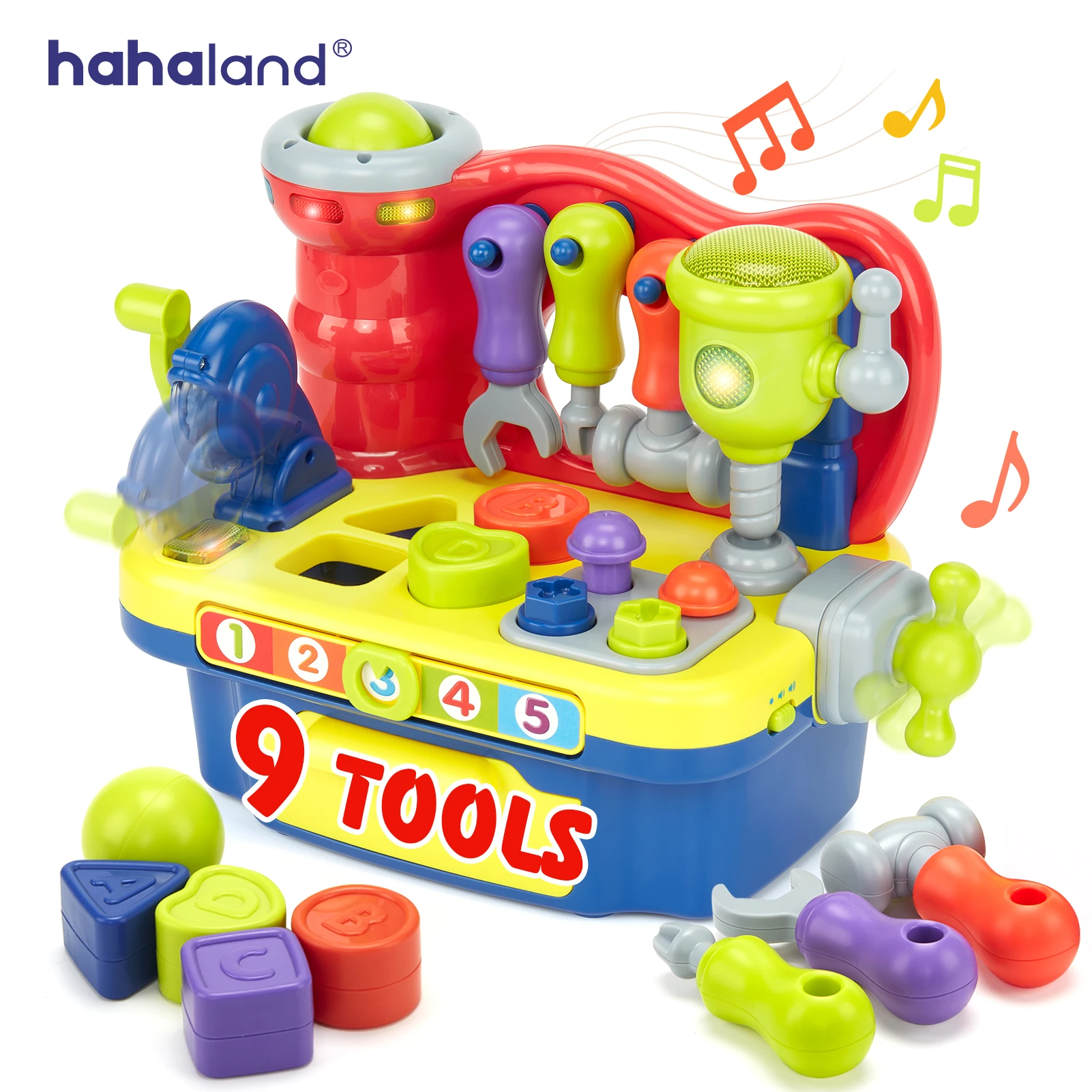 Hahaland, instrumento Musical multifuncional, banco de trabajo de música para bebés, Juguetes Educativos de 12 meses, juguetes para niños| | - AliExpress