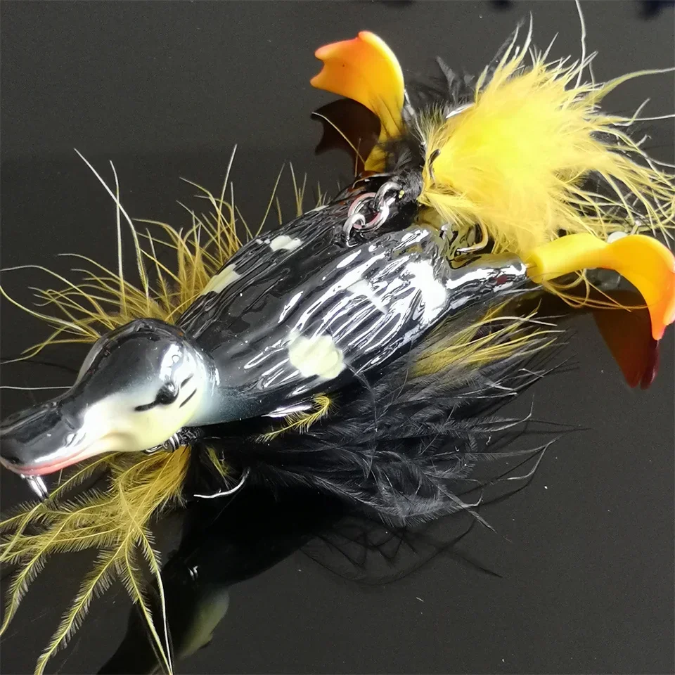 Schwimmender 3d Enten Topwater Köder Mit Plätscherfüßen Für Angler_voghion.com