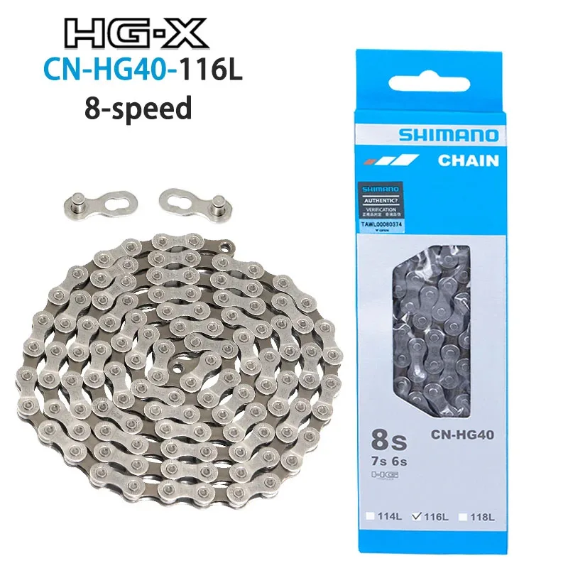 SHIAMNO DEROE SLX HG 8-12Speed Bicycle Chain HG40 HG53 HG601 HG701 HG901 M7100 M8100 116L For MTB Road Racing Bike