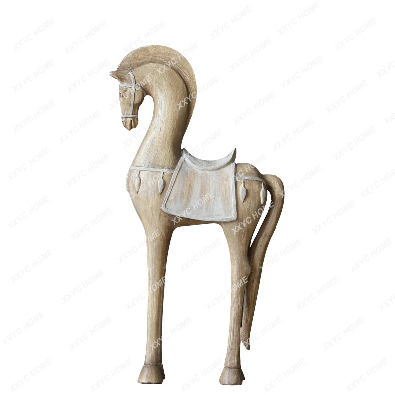 

Американская кантри Nicola Ретро абстрактная лошадь антикварная скульптура современное настольное украшение