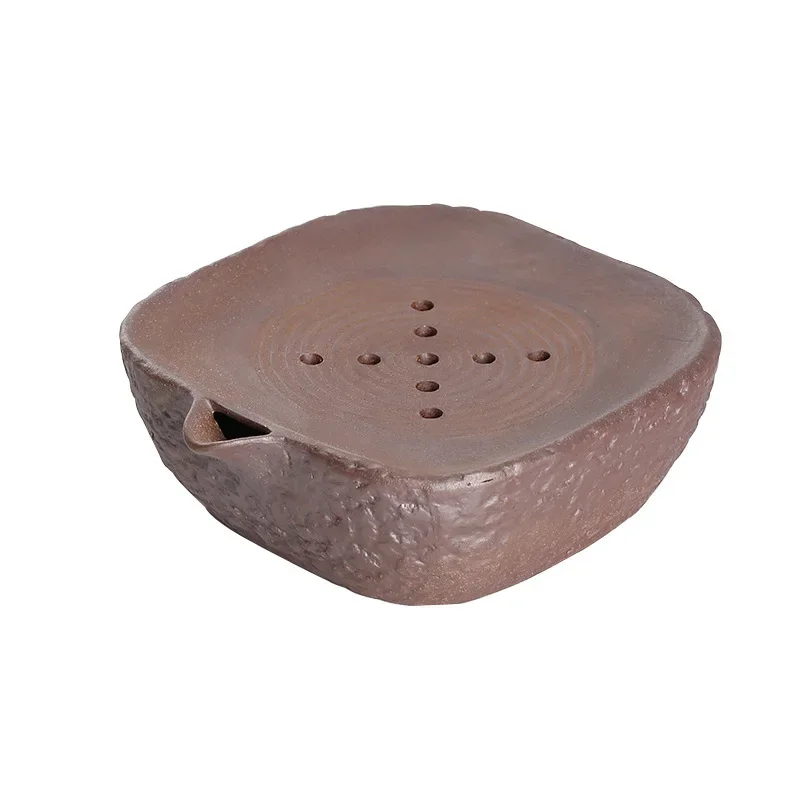 Retro Coarse Pottery Water Storage Tea Tray Chinese Zen Ceramic Pot Bearing Dry Tea Table Teaware Trays Chinese Tea Accessories