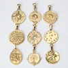 MODAGIRL 1 Lot/9 Pcs Stainless Steel Sun Star Coin Pendants 1