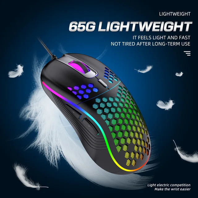 Honeycomb LED Glow Wired Profession Gaming Mouse – Elev8GamingHQ