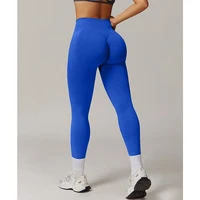 מכנסי יוגה גבוהים לנשים מבית TKITK, ללא תפרים, גמישים במיוחד, מרפקים את התחתונים, נושמים, מכנסי ספורט לנשים, מכנסי גימנסיה 1