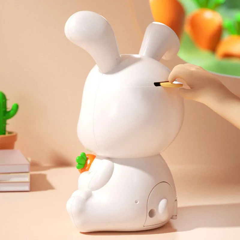 Bunny Piggy Bank Figurine Money Saving Box Home Desktop Gift money saving box piggy bank coin deposit box