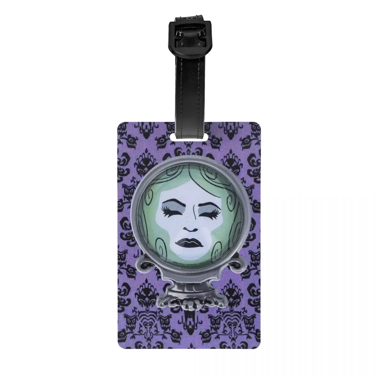 

Haunted Mansion Purple With Madame Luggage Tags for Suitcases Funny Halloween Ghost Baggage Tags Privacy Cover Name ID Card