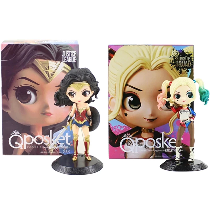 Q Posket 15 см Harley Quinn Wonder Woman модель Джокера Marvel Avengers Superheroe экшн-фигурка коллекционные