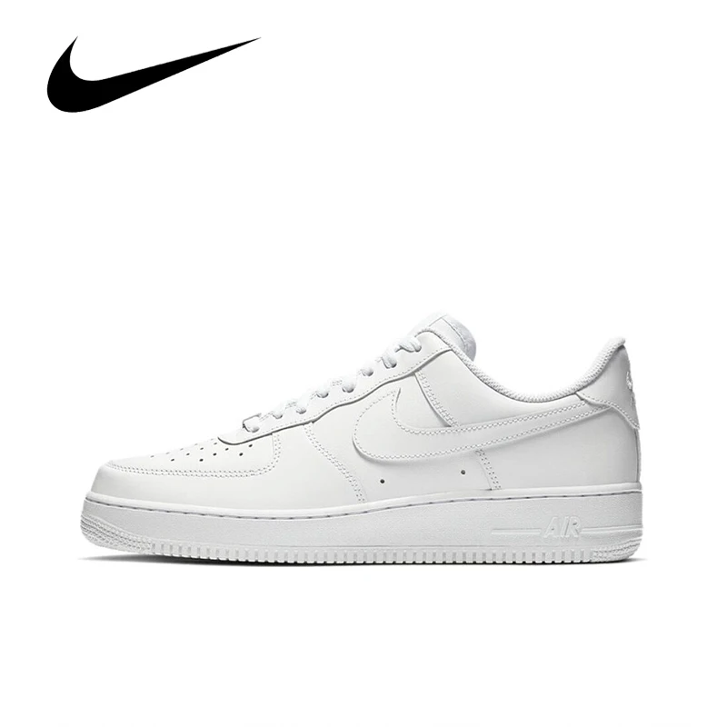Scarpe Da Skateboard Da Uomo Originali Nike Air Force 1 Low '07 Unisex Af1 Pure White Classic Retro Style Cw2288-111