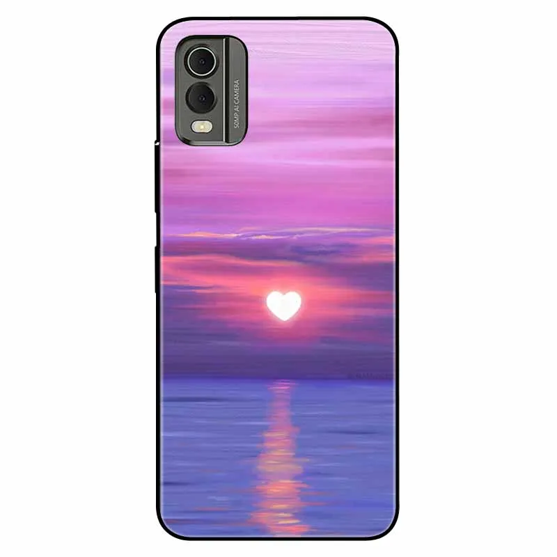 Soft Black Bumpers Cool Fashion TPU Coque with Cat Lion Design