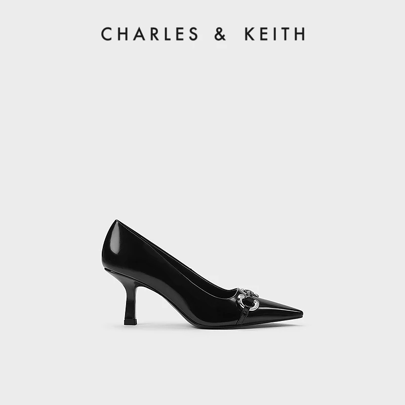 

CHARLES&KEITH24 Spring new CK1-60361496 Commuter high Heels with buckles and pointed toes for women