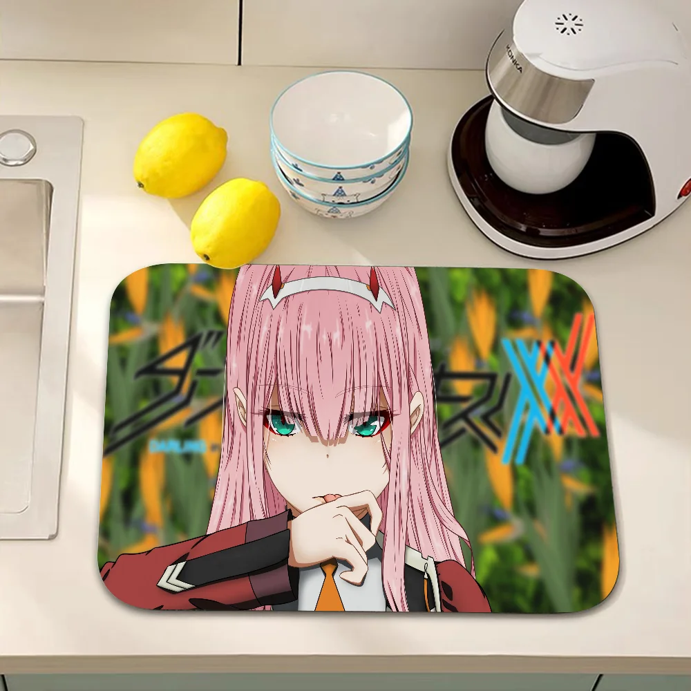 Zero Two Kitchen Dish Mat Absorbent Dining Table Mats Retro Non-slip Placemat Coffee Dish Tableware Mat For Home Decor 5