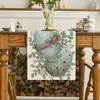 Eucalyptus Egg Easter Linen Table Runner Spring Farmhouse Kitchen Dining Table Decor for Indoor Outdoor Home Holiday Party Decor 2