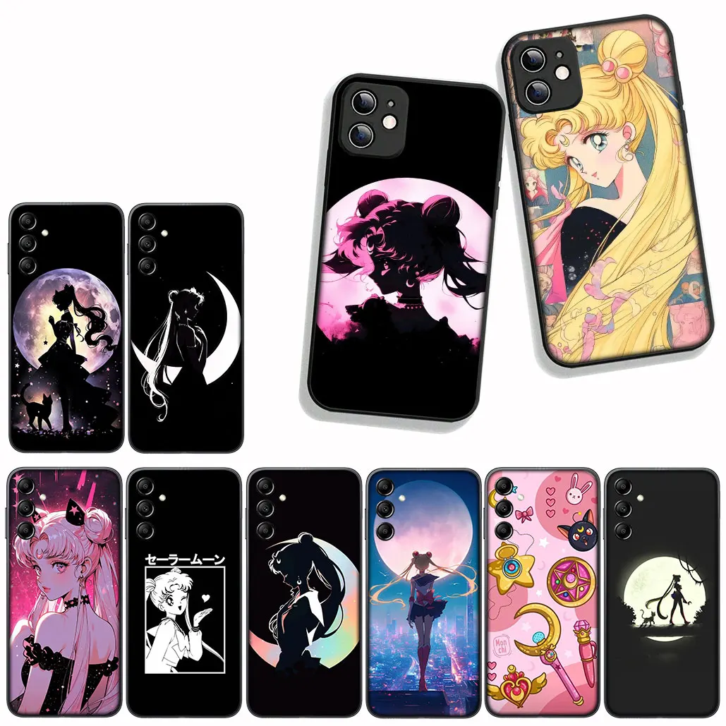 Cat Sailor Moon and Beautiful Girl Design Phone Case Cover