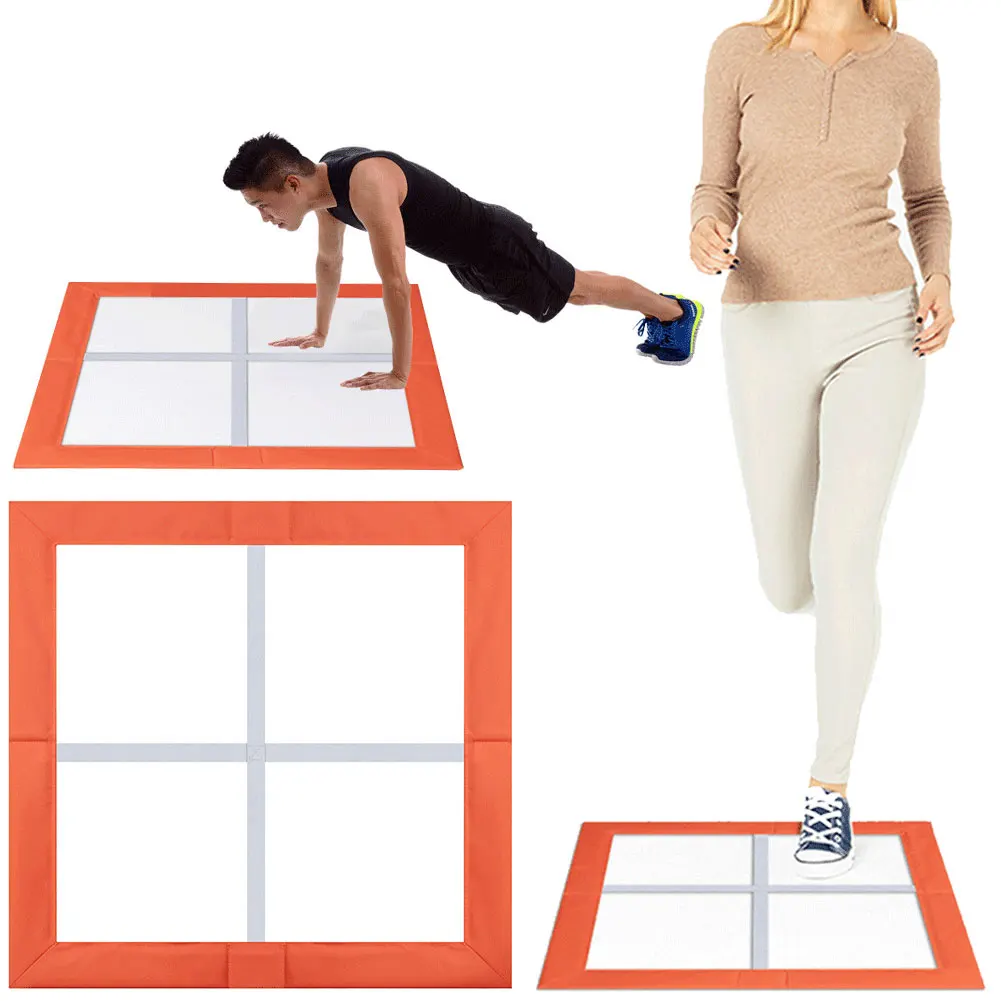 Square Lattice Sports Trainer Folding Square Training Equipment Running Training Ladder for Outdoor Indoor Home for Women Men