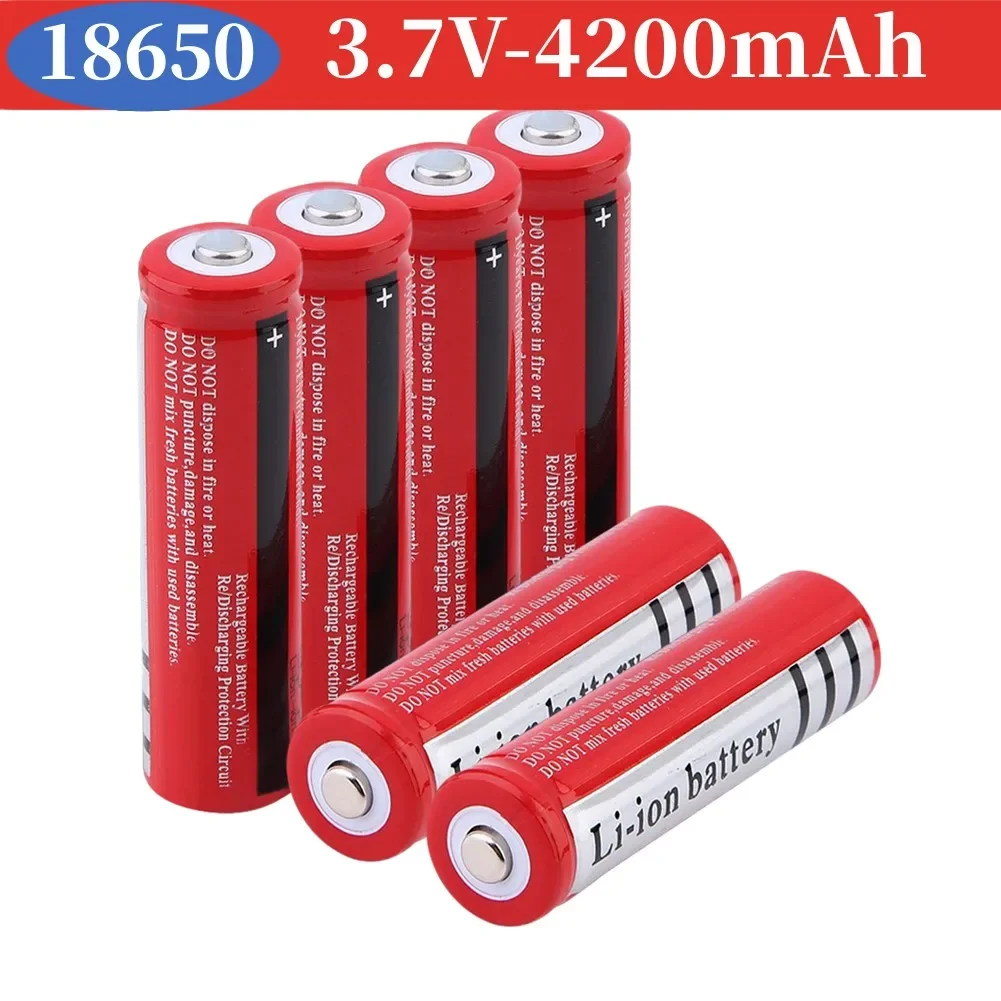 Nuovo 2-60 Pz 18650 Batterie 3,7V 4200Mah Wiederaufladbare Liionsbatterie Fuir Led Taschenlampe Torcia Batery Litio Batterie