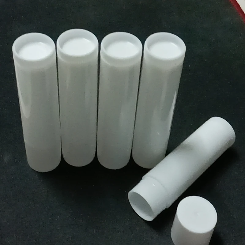 free shipping 100 pcs/lot Plastic whitelipstick tube 5ml lip balm tube, empty  white lipstick tube for cosmetic packing HZ02