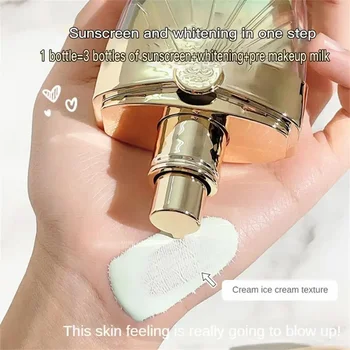 Heallor SPF 50+ Sunscreen Cream For Summer Facial Skin Care Block Isolation Lotion Sunscreen With Blue-Light Protection For Heal - Thumbnail 3