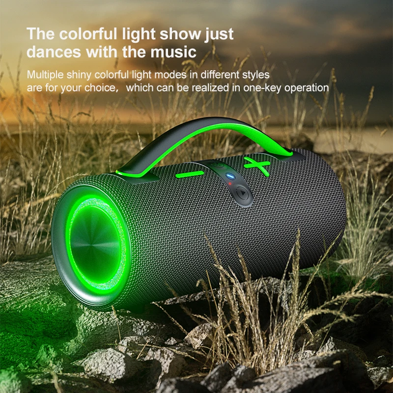Rockmia EBS-618 New 30w Powerful Bass Speaker Bluetooth 5.3 Portable Wireless Audio Player Outdoor Waterproof IPX5 3600mah