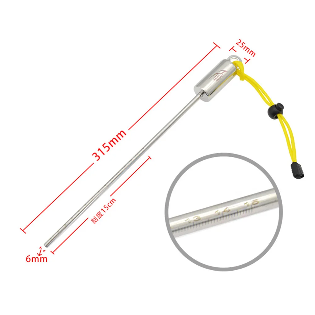 Scuba Tauchen Flasche Klopfer Edelstahl Klingeln Glocke Pol Mit Skala Hand Seil Unterwasser Sonde Stange Werkzeuge – Detail 32
