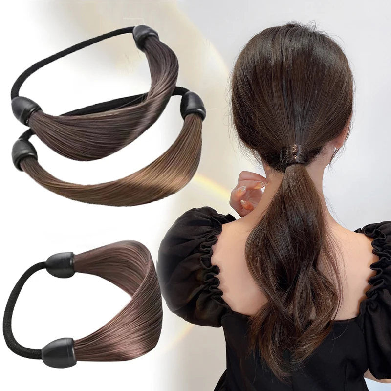 Women Girl's Elastic Hair Band Fashion Cute Wig Rubber Band Hair Ropes Scrunchie Ponytail Holder Hairband Hair Accessories