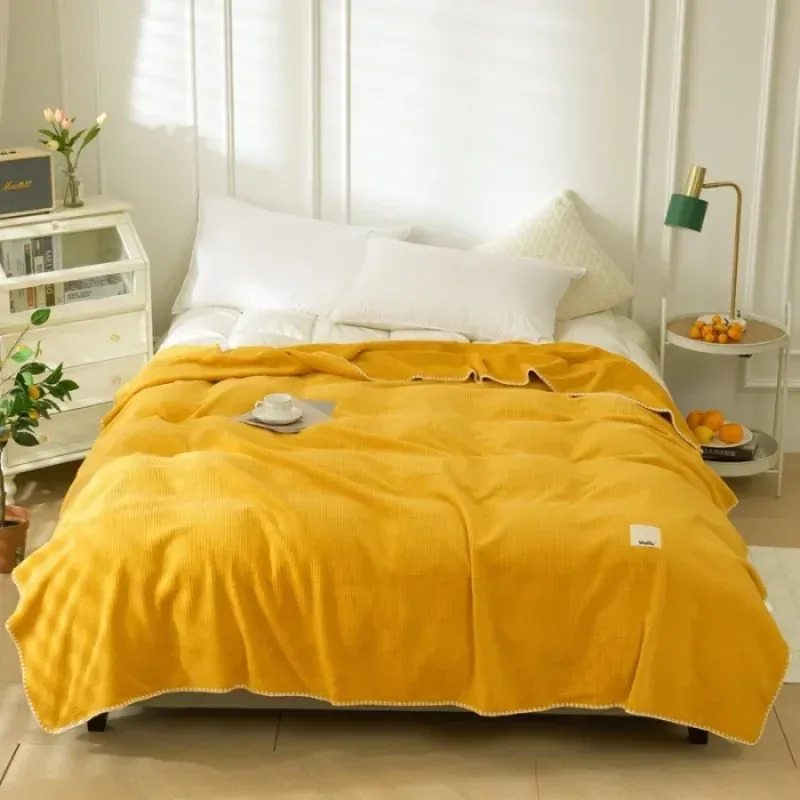 Multifunctional Summer Air - Conditioned Throw: Soft Material, Suitable for Both Warm and Cool Use