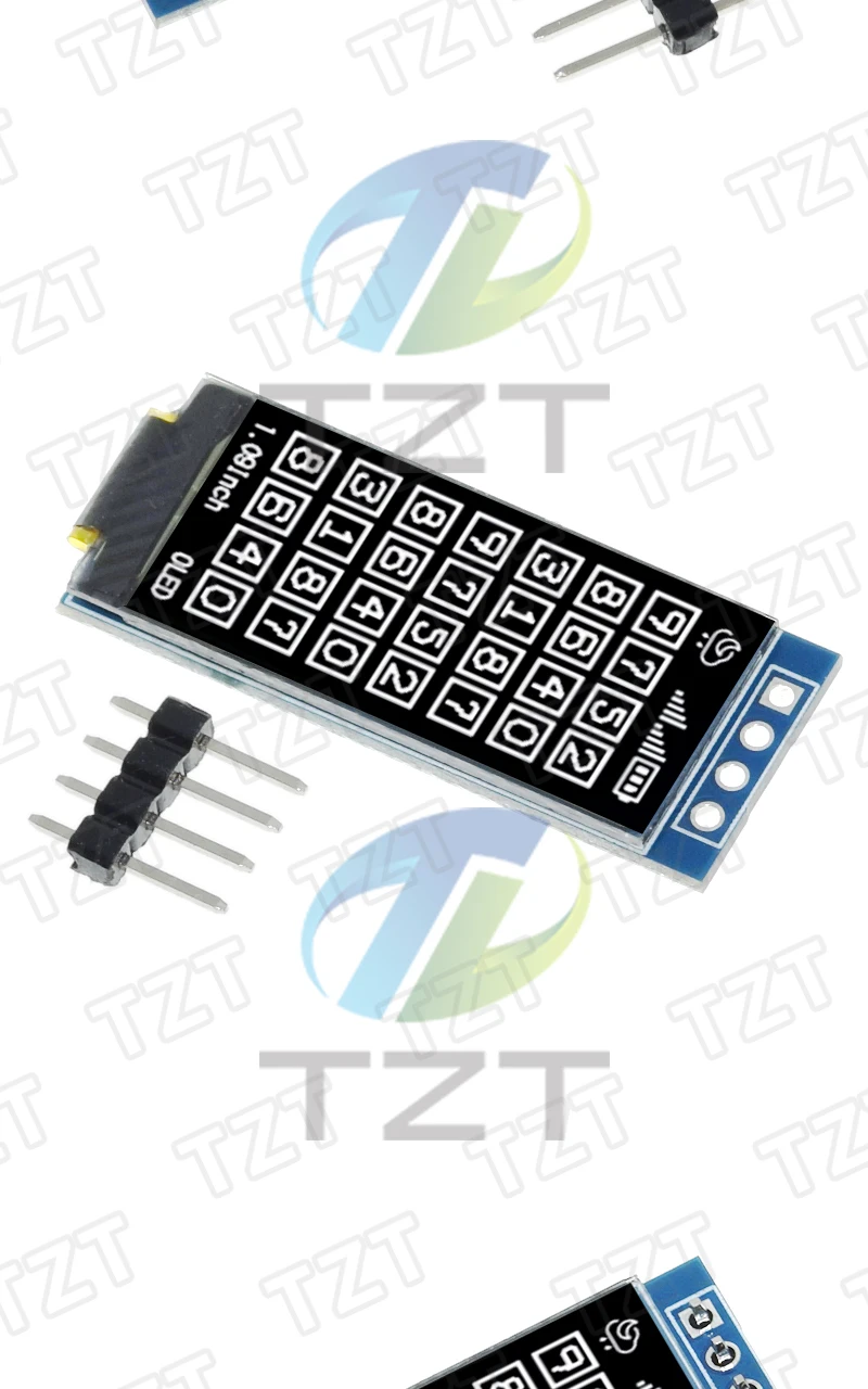 1,09 Zoll OLED-Displaymodul 128x64 Weiß SSD1312 I2C 4-Pin-Schnittstelle für Arduino Raspberry Pi, Stromsparend mit Weitem Betrachtungswinkel – Detail 6