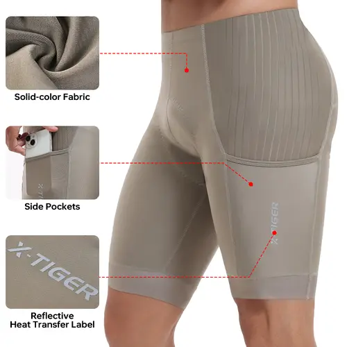 X-TIGER Men's Cycling Shorts Summer Breathable Bicycle Short Tights Sponge Pad Shock Absorption Mountain Road Bike Shorts - Image 2