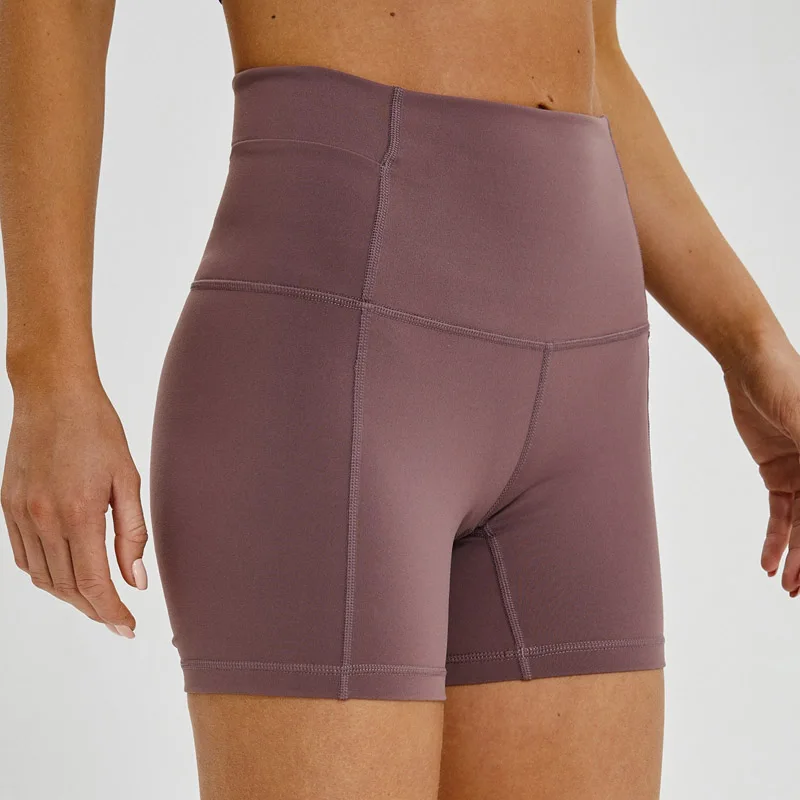 Nepoagym Women Workout Shorts with Waist Pocket Comfortable Running Shorts Biker