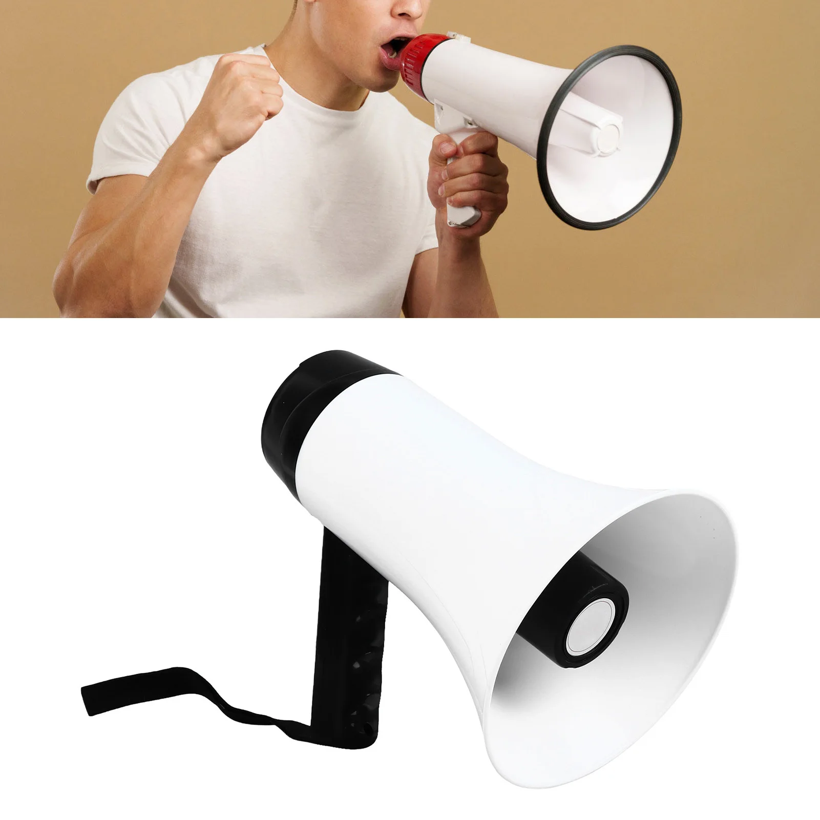 Handheld Megaphone Rechargeable Support Recording Portable Bullhorn for Broadcasting Stall handheld megaphone