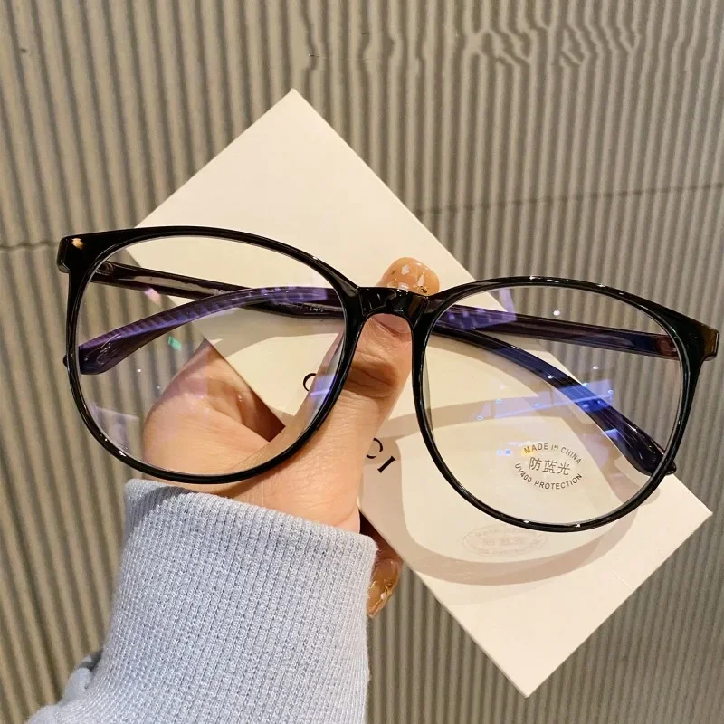 

Unisex Optical Spectacle Eyeglasses Retro Anti Blue Light Round Frame Eyewear Women Transparent Computer Glasses Clear Lens