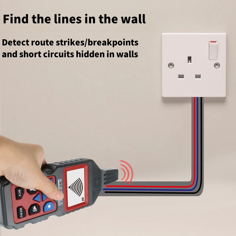 NF-826Underground cable testing, breakpoints and short circuits Fault detection of line direction in walls, breakpoints, short c