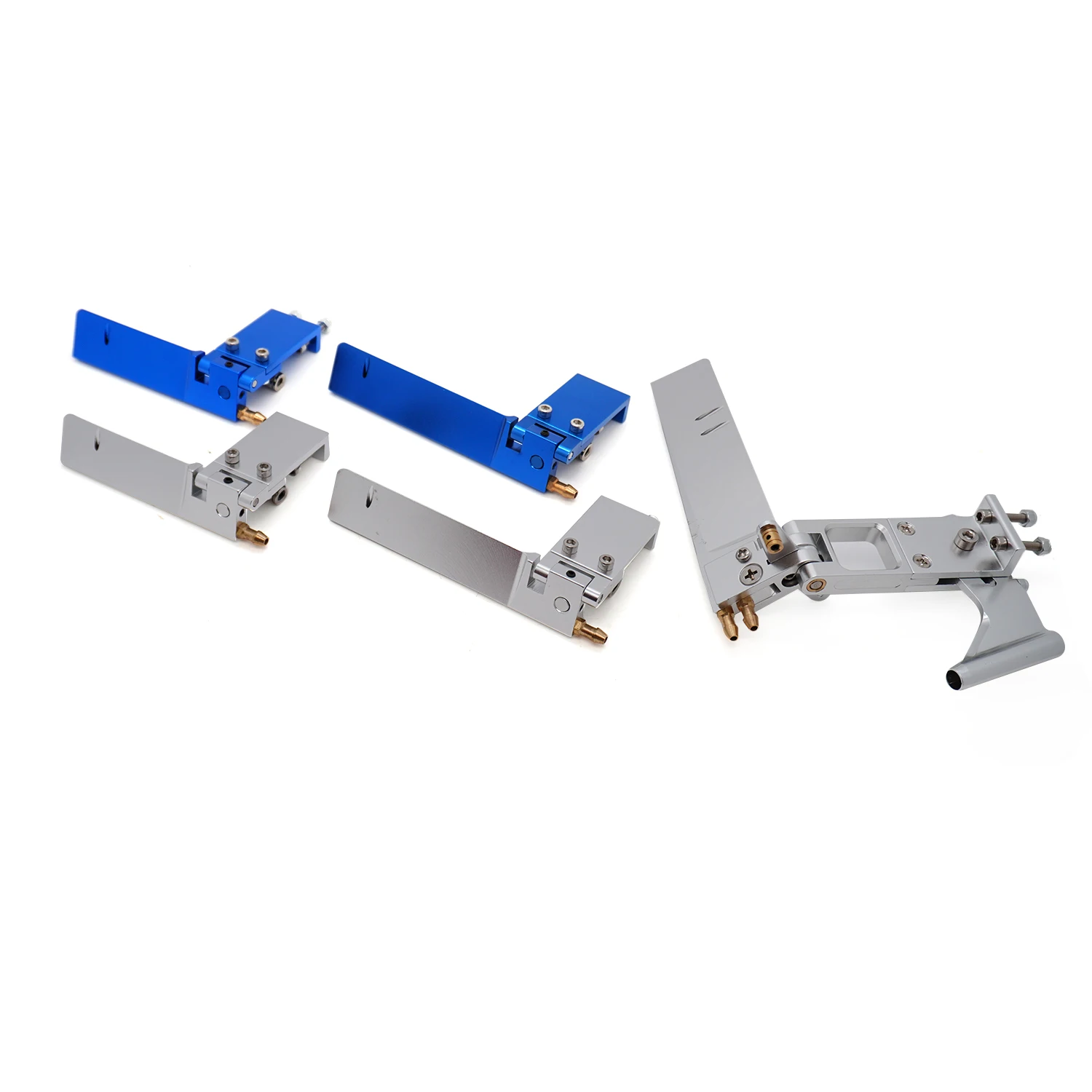 Pièce de jambe de force pour bateau télécommandé, support de gouvernail alu 75/95/110mm, vue éclatée.