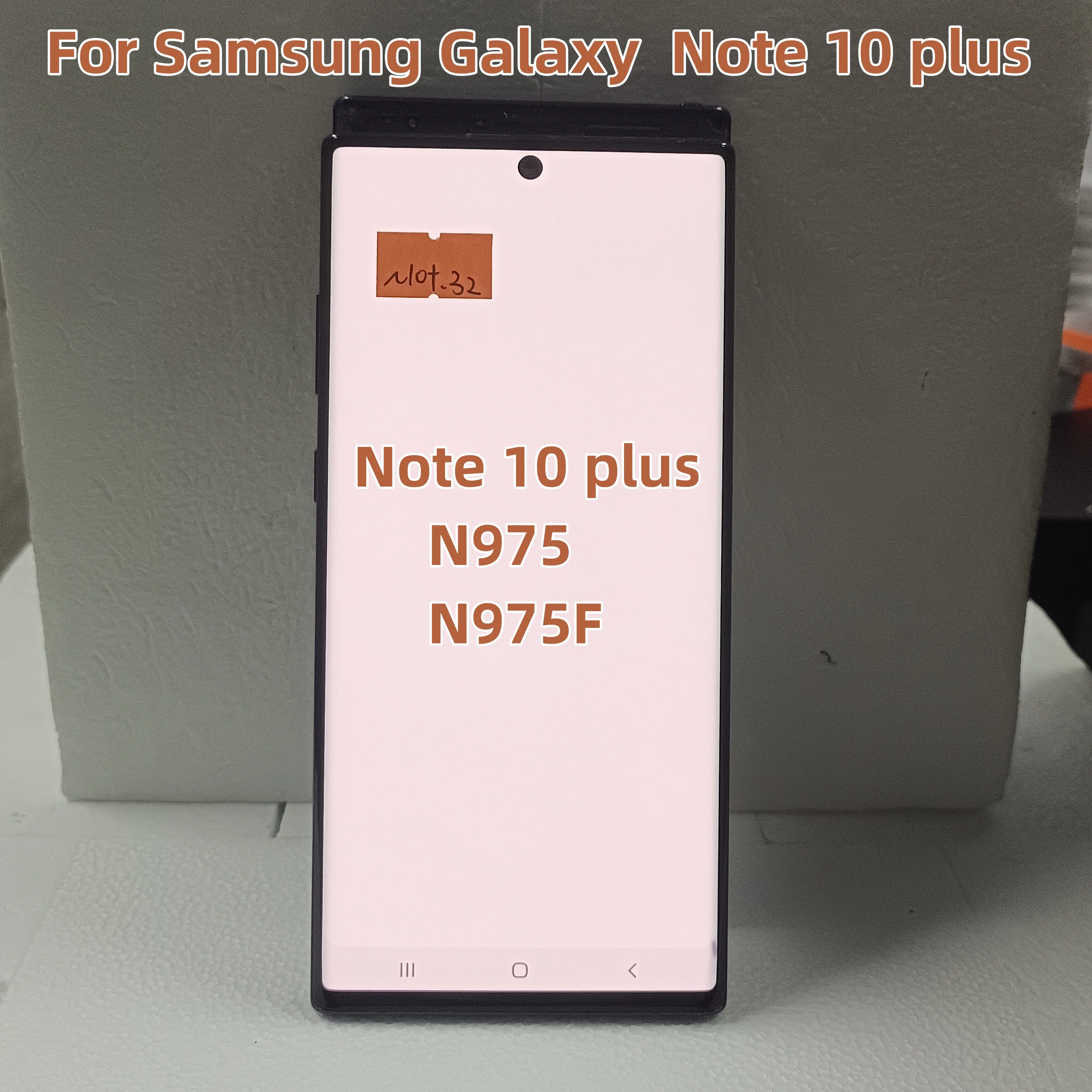 

Note10 + экран дисплея для 6,8 ''Samsung Galaxy Note 10 Plus SM-N975F, ЖК-дисплей, цифровой сенсорный экран с рамкой