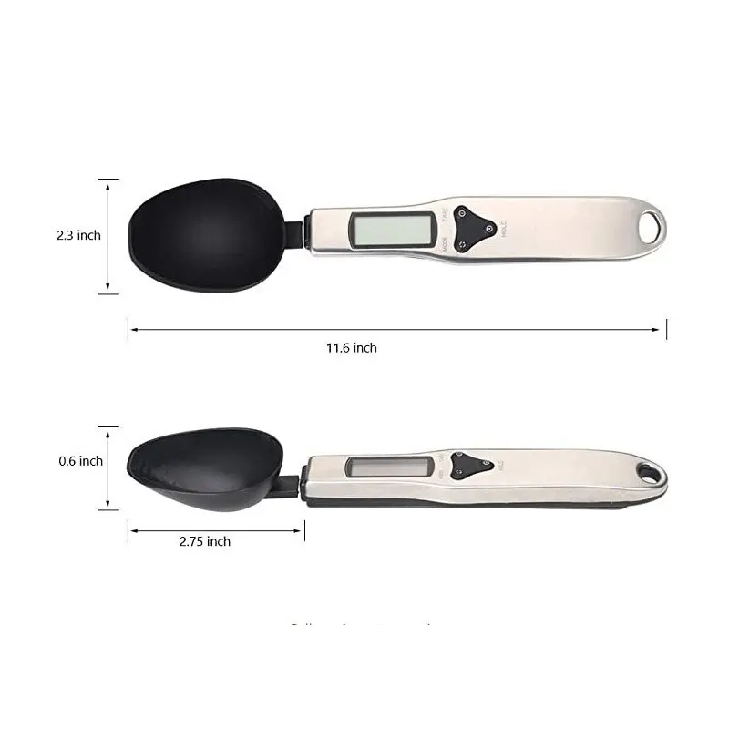Electronic kitchen scale LCD digital weight measuring spoon 500g/0.1g stainless steel plastic