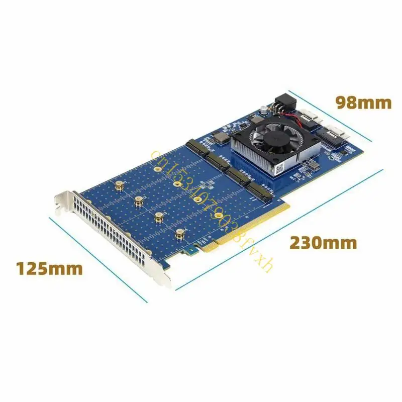 PCIe 확장 카드 PLX88024 PCIe 확장 카드 NVMe 알루미늄 방열판 포함) M.2 하드 디스크 확장 카드 B2EA