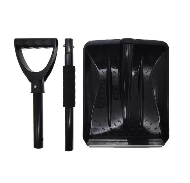 1PC Emergency Snow Shovel Foldable Extendable Handle Lightweight Aluminum Portable Sport Utility Shovel For Car Camping Garden