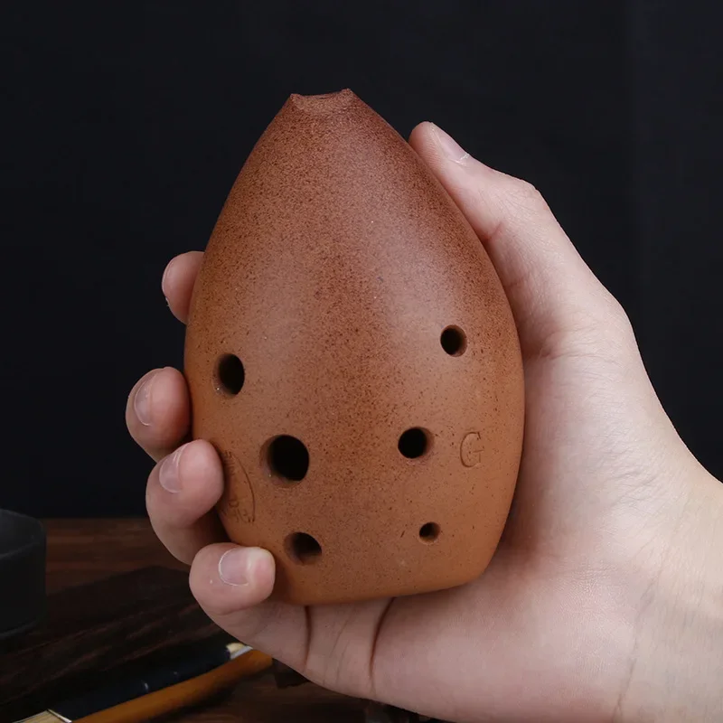 Professional Tao Xun Hand Polished Fired Ceramic Xun 8 Holes Ocarina Antique Clay Musical Instrument Children Beginner