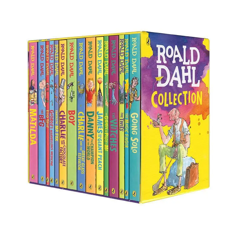 

Набор из 16 книг Roald Dahl, Детская литература, английские картинки, книга с новыми историями, раннее обучение, чтение для детей