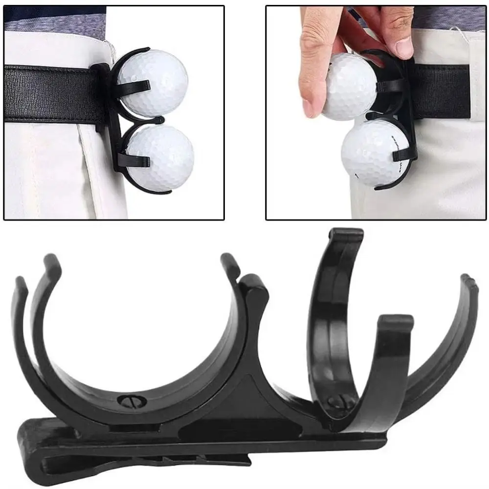Rotatable Foldable Golf Ball Belt Clip with Tee Holder