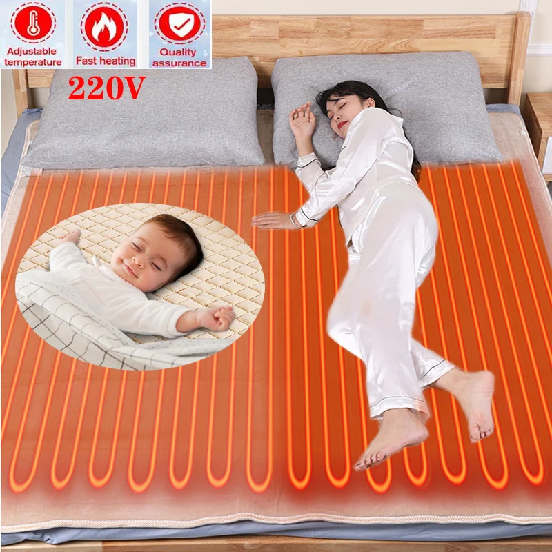 Water Heating Electric Blanket 220V Bed Heating Warmer Soft Thicker